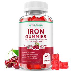 Gummies de Fer MOORGUMY avec Vitamine C, vue de face