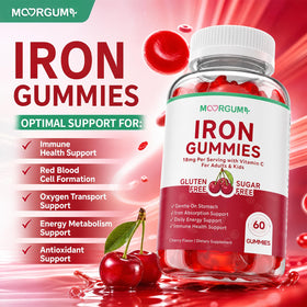 Gummies de Fer MOORGUMY, présentation sur une table