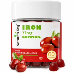 Gummies de Fer Nature's Key 22mg vue de face avec emballage