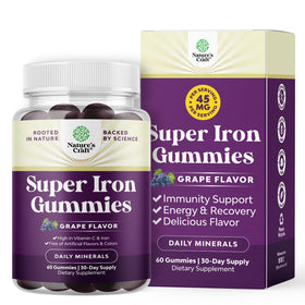 Gummies de fer Natures Craft dans un emballage de 60 unités