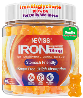 Gummies de fer NEVISS - paquet avant avec goût mangue