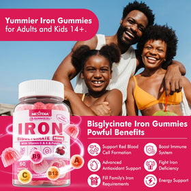 Gummies de fer Nextdia montrant leur texture moelleuse