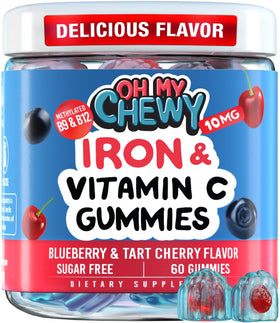 Gummies de Fer OH MY CHEWY en boîte avec des gummies colorés