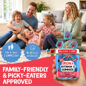 Gummies de Fer OH MY CHEWY en boîte ouverte montrant les gummies