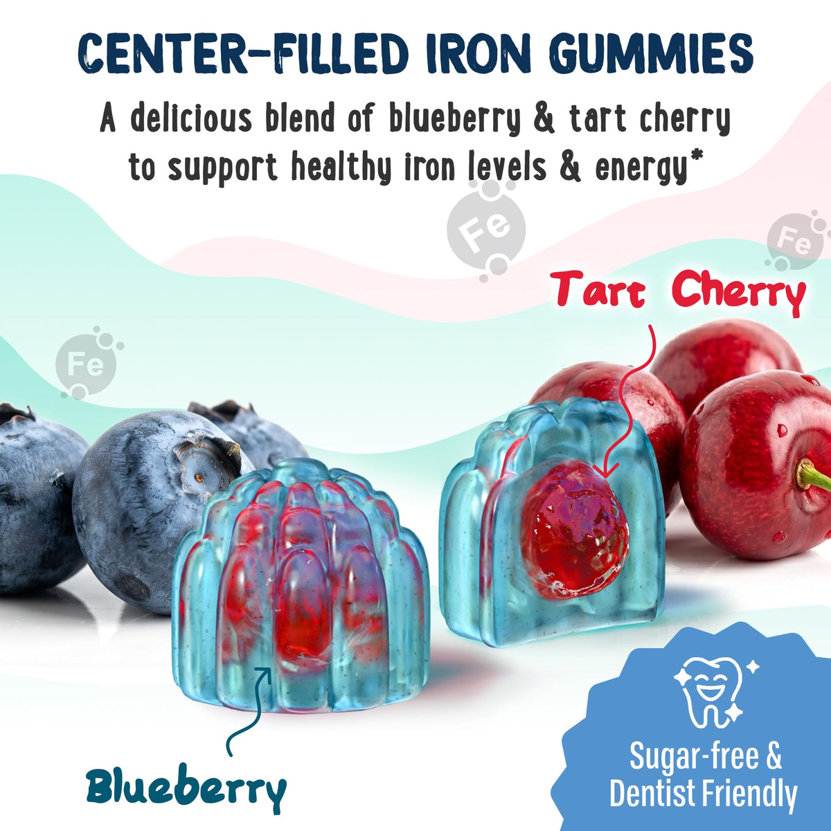 Gummies de Fer OH MY CHEWY montrant la texture moelleuse