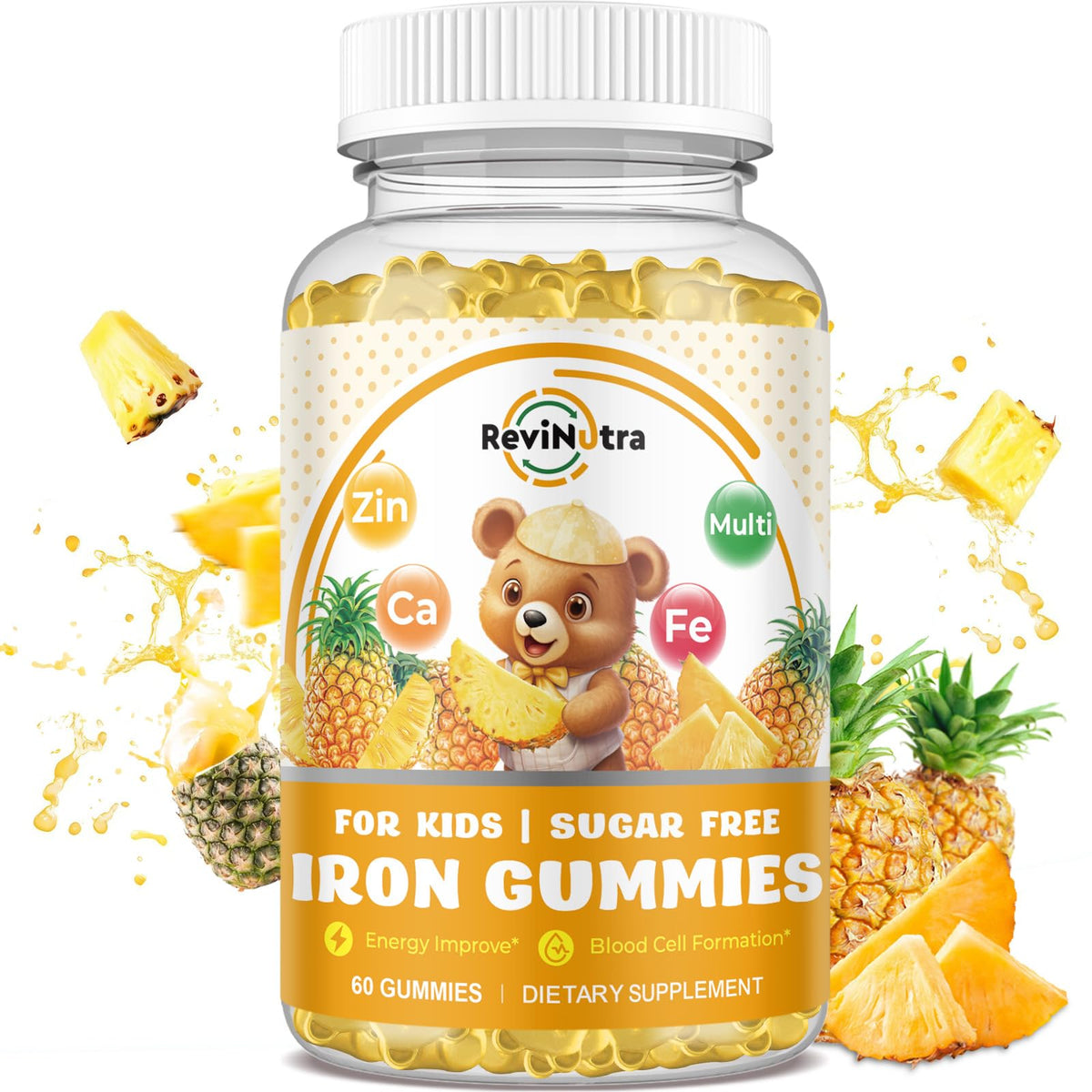 Gummies de Fer pour Enfants ReviNutra vue de face