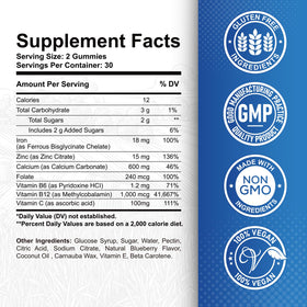 Gummies de Fer ReviNutra 60 unités vue de côté