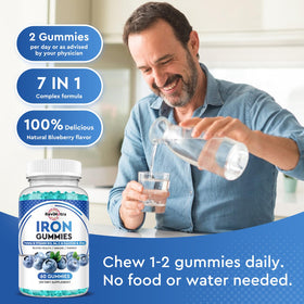 Gummies de Fer ReviNutra avec ingrédients mentionnés