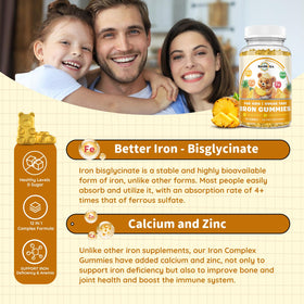 Gummies de fer ReviNutra avec une main d'enfant