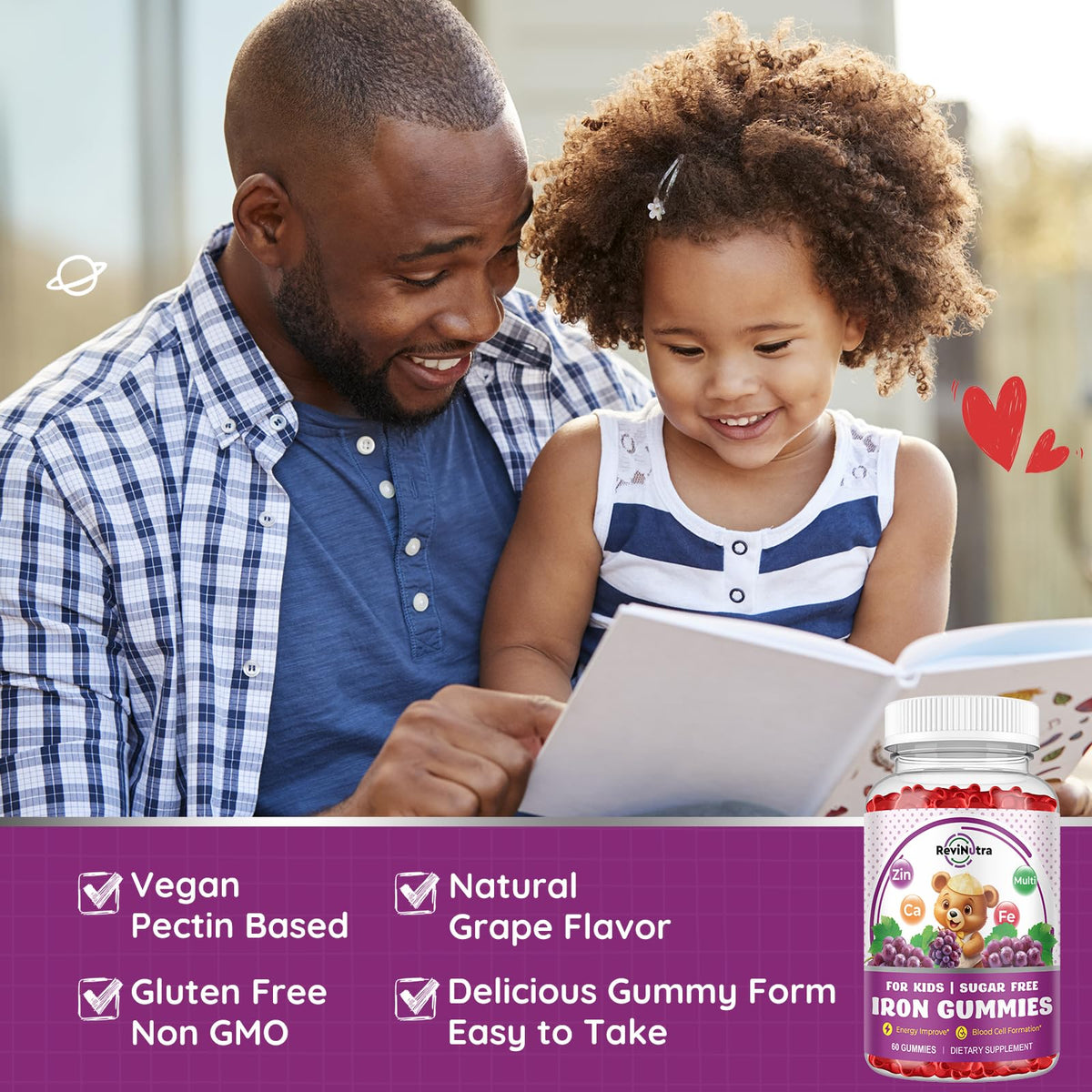 Gummies de fer ReviNutra, gummies en forme de petits ours