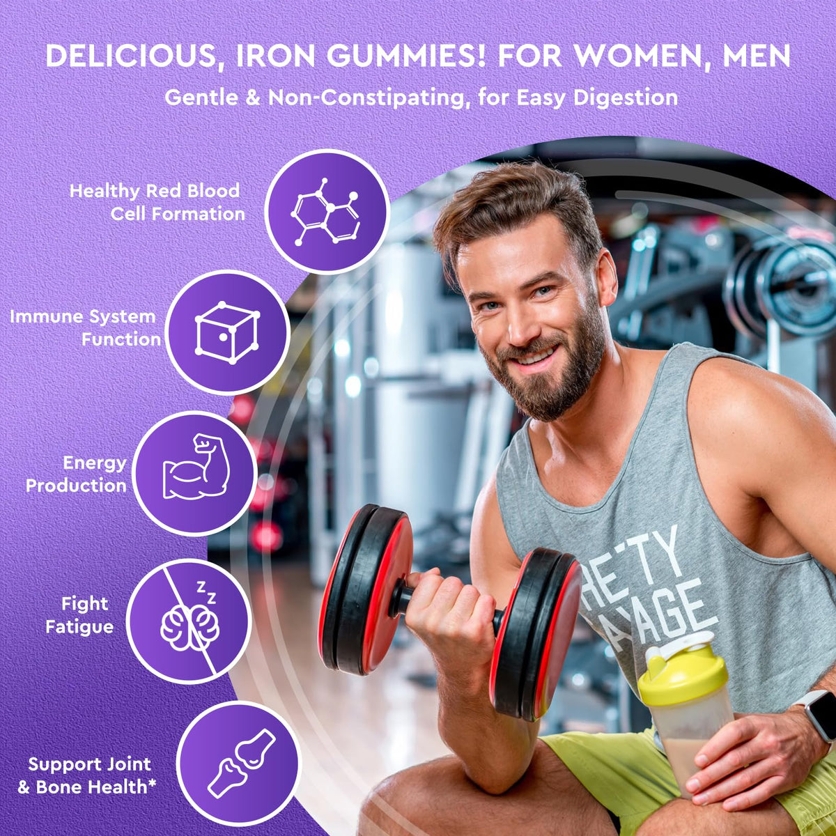Gummies de Fer ReviNutra - vue des gummies en forme de raisin