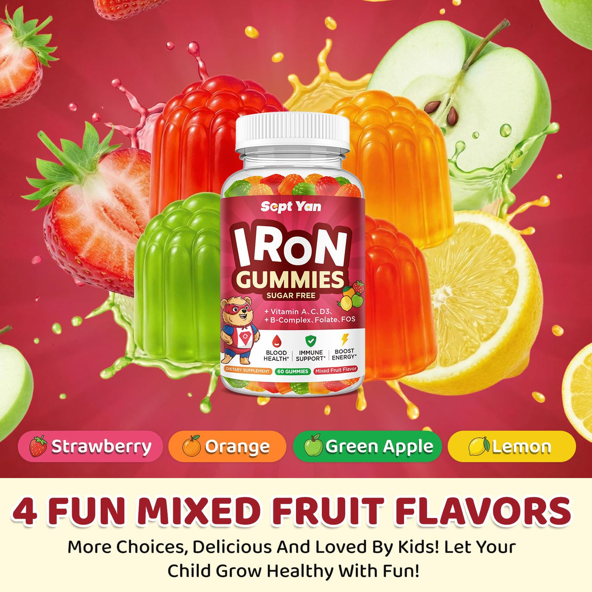 Gummies de fer SEPT YAN, mise en scène avec des enfants