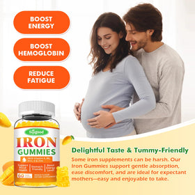 Gummies de fer Sijigood dans une assiette
