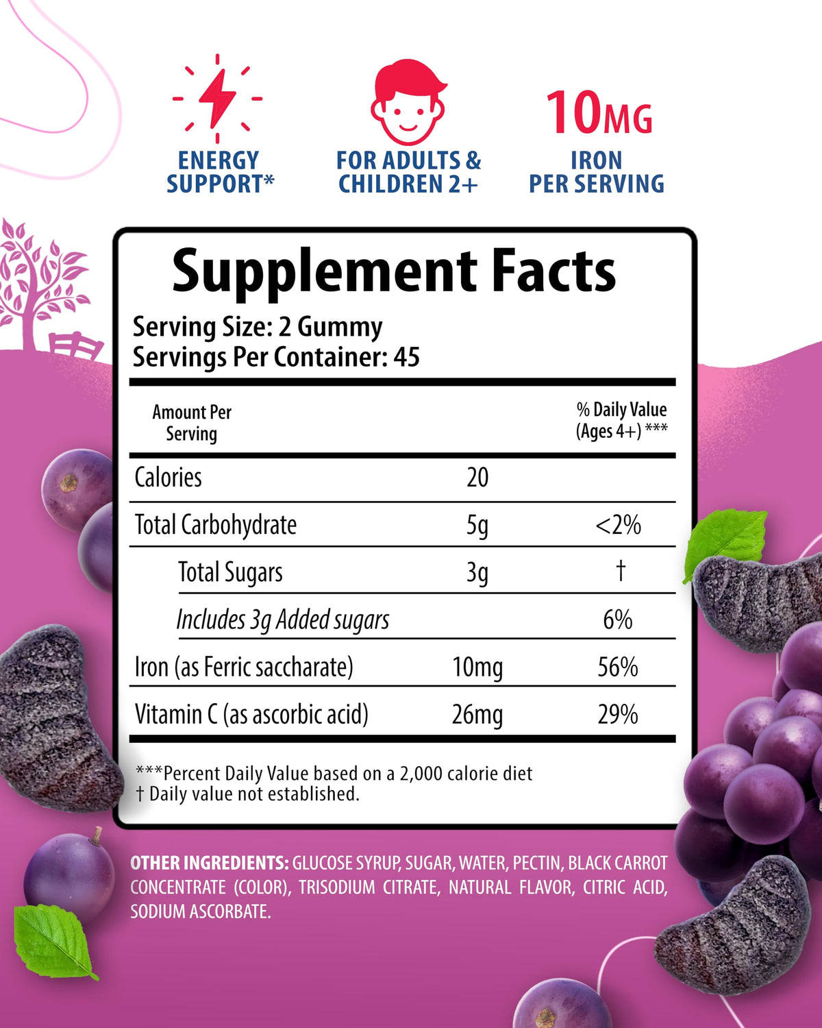 Gummies de Fer SUNNY SAM à l'intérieur du pot