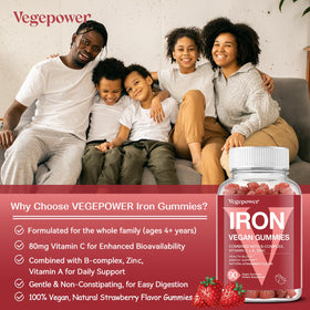 Gummies de Fer Vegan VEGEPOWER, présentation des gummies