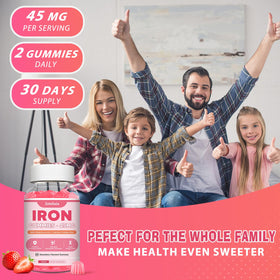 Gummies de fer vegan Zetelixia avec une vue rapprochée des gummies