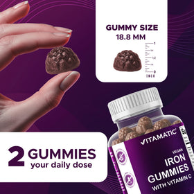 Gummies de Fer Vitamatic montrant leur texture