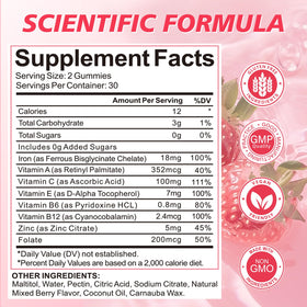 Gummies de Fer Wordln, présentation avec fruits