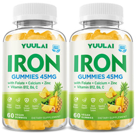 Gummies de Fer YUULAI 120 pièces saveur ananas, emballage avant