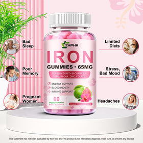 Gummies de Fer ZHPHK avec étiquettes claires