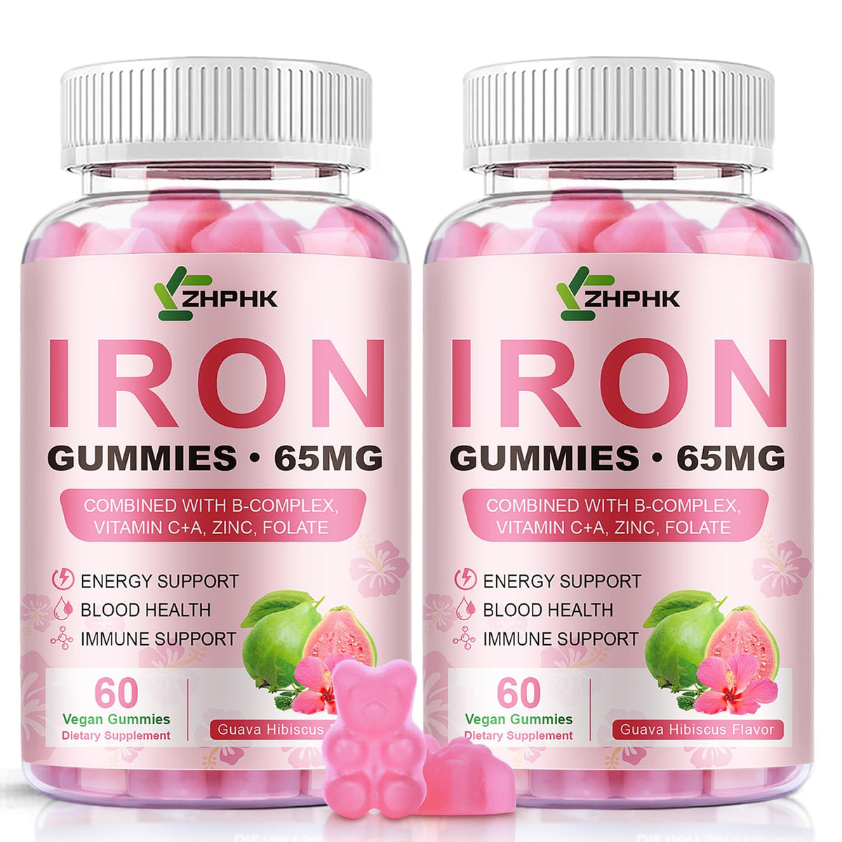 Gummies de Fer ZHPHK front view avec packaging coloré