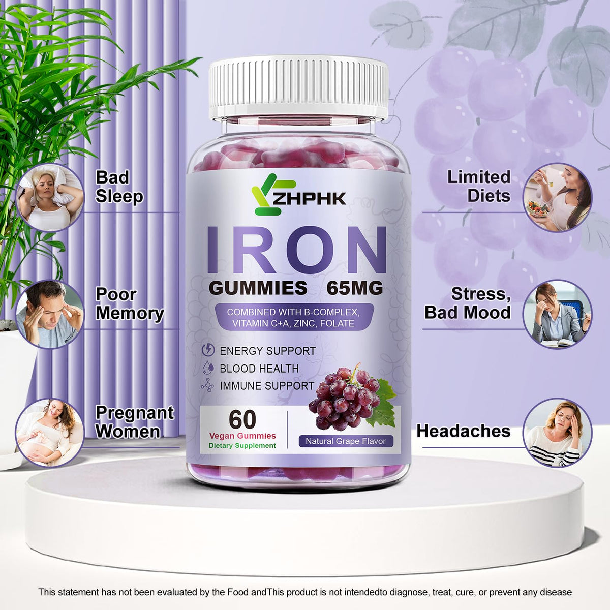 Gummies de fer ZHPHK prêtes à être consommées