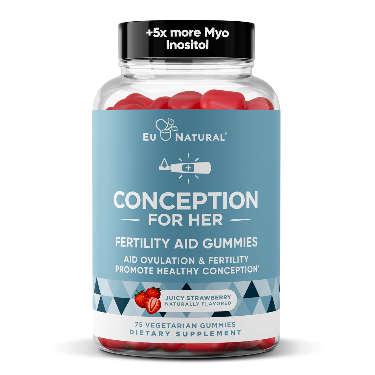 Gummies de Fertilité Eu Natural, 75 gummies pectine, vue de face