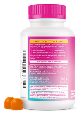 Gummies de Fertilité Premium Pink Stork, présentation des gummies dans une main