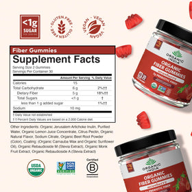 Gummies de fibre bio ORGANIC INDIA, boîte avec étiquette