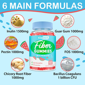 Gummies de fibre Euapeark, format et texture