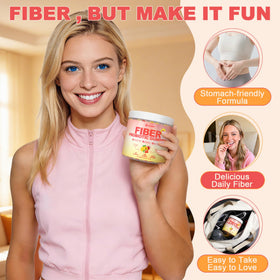 Gummies de fibre LanranBee, portion montrant la taille des gummies