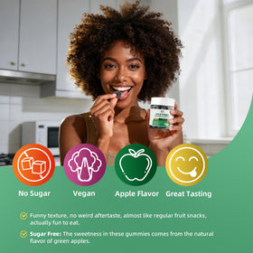 Gummies de fibre M inch, présentation sur une table
