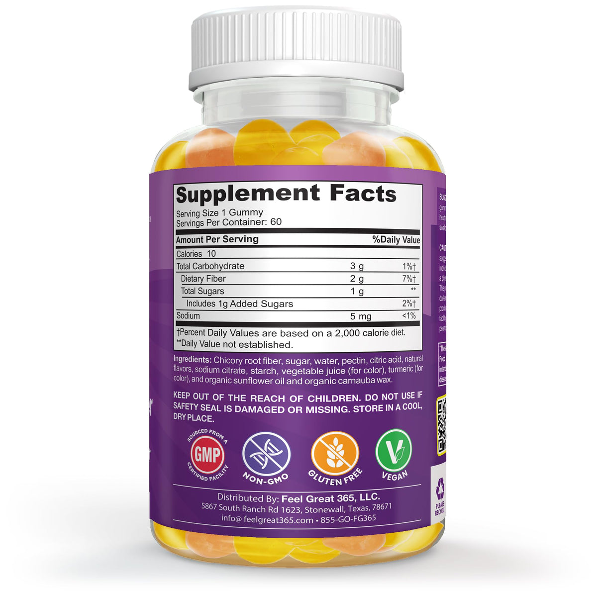 Gummies de Fibre pour Enfants dans une main d'enfant