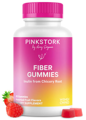 Gummies de Fibre Végétale Pink Stork, 60 chews, emballage avant