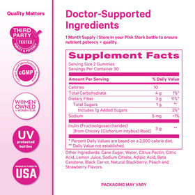 Gummies de Fibre Végétale Pink Stork, 60 chews, prise en main