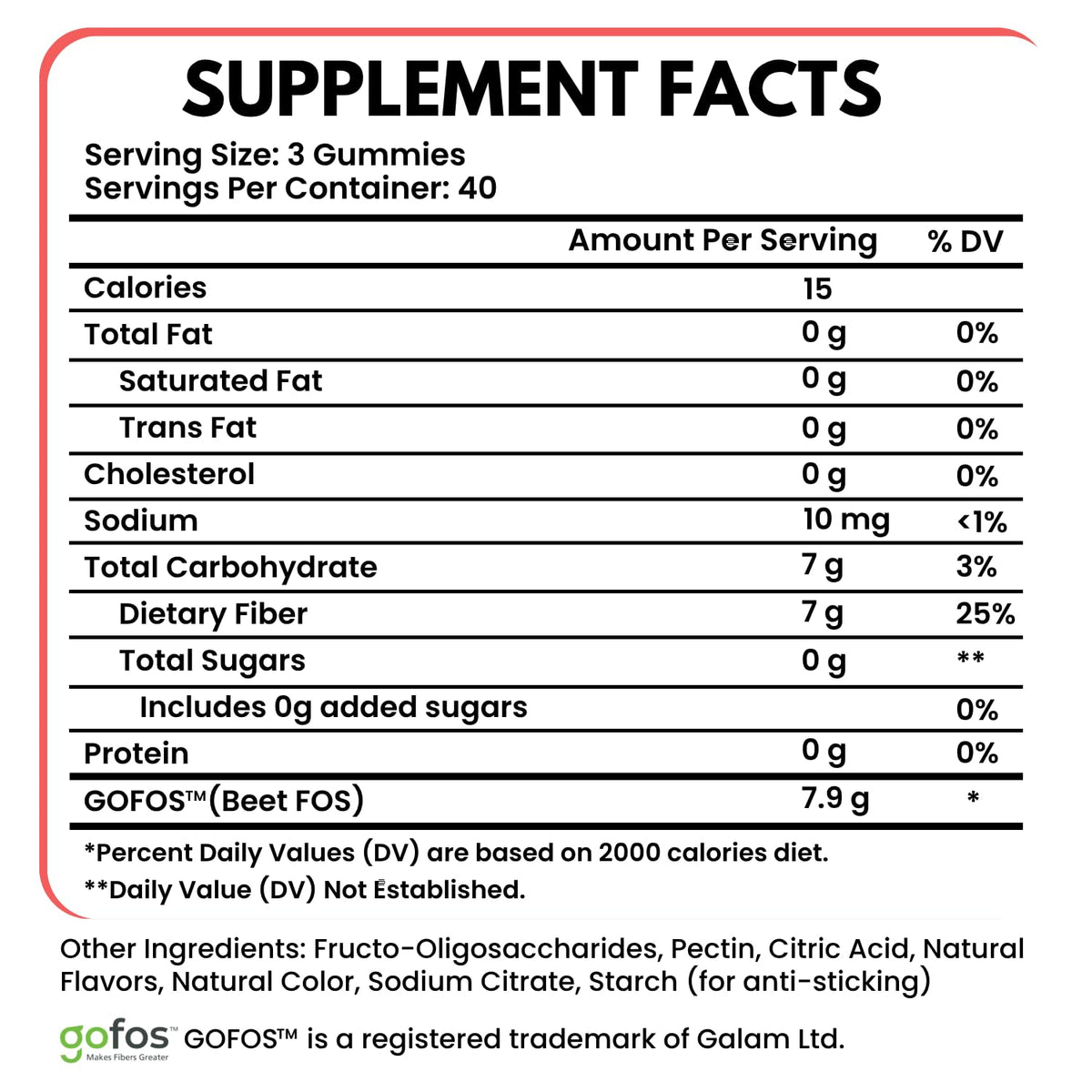 Gummies de Fibre VITBOOST saveur fraise