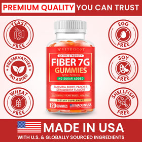 Gummies de Fibre VITBOOST saveur pêche