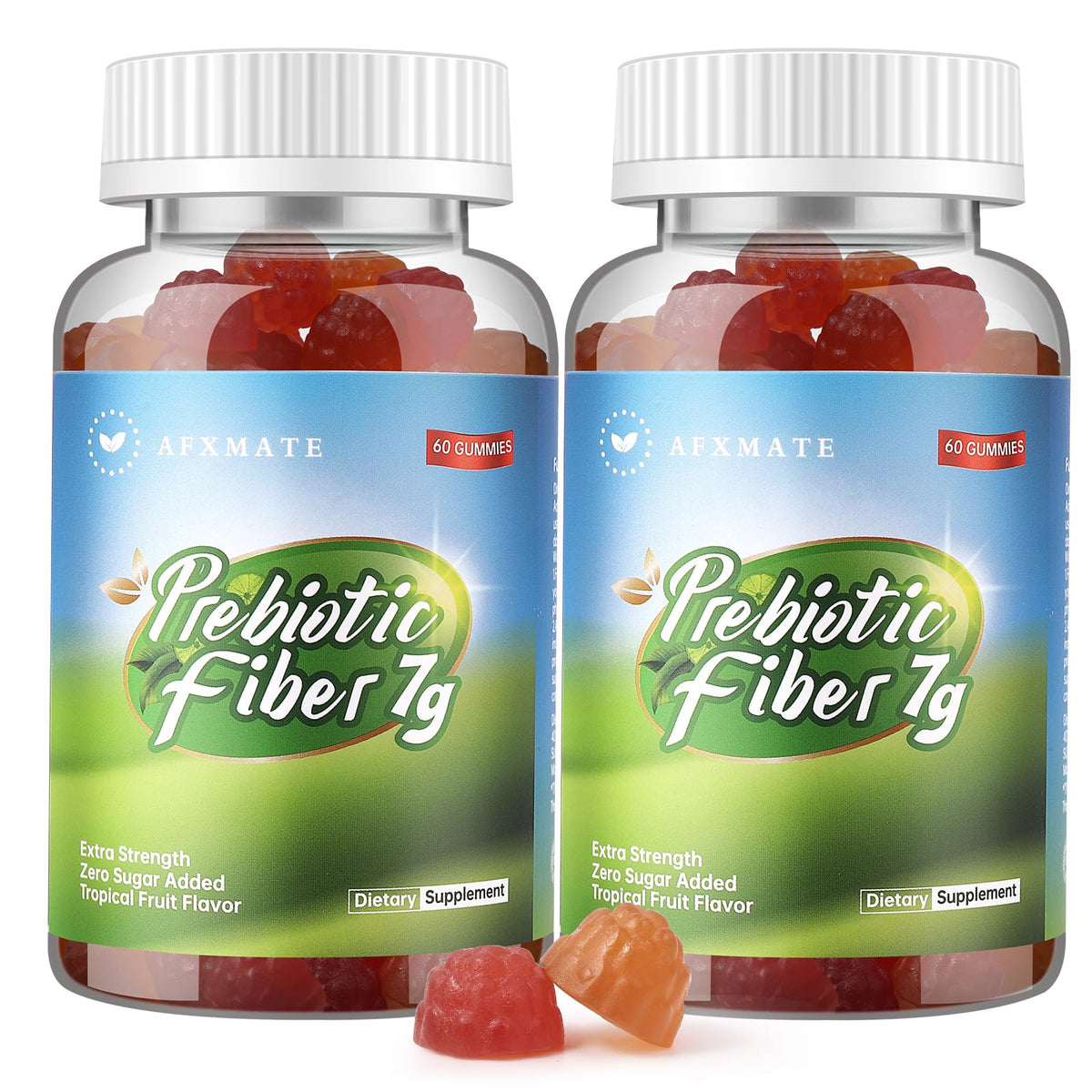 Gummies de fibres AFXMATE 120 unités en vue de face
