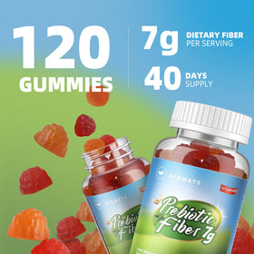 Gummies de fibres AFXMATE avec un fond de fruits frais