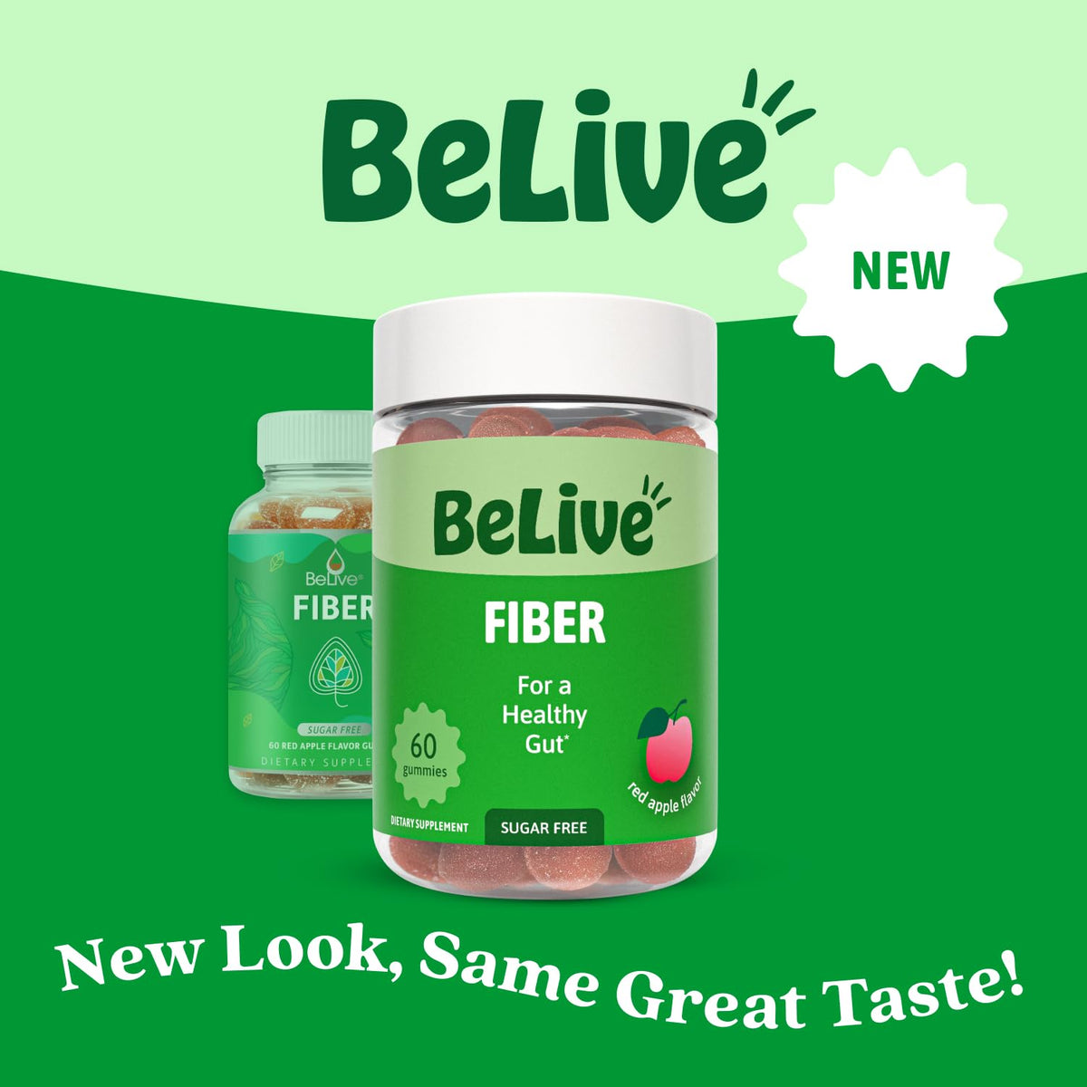 Gummies de fibres BeLive, présentation des gummies individuelles
