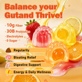 Gummies de fibres CleverasHealth 10g avec vue de côté