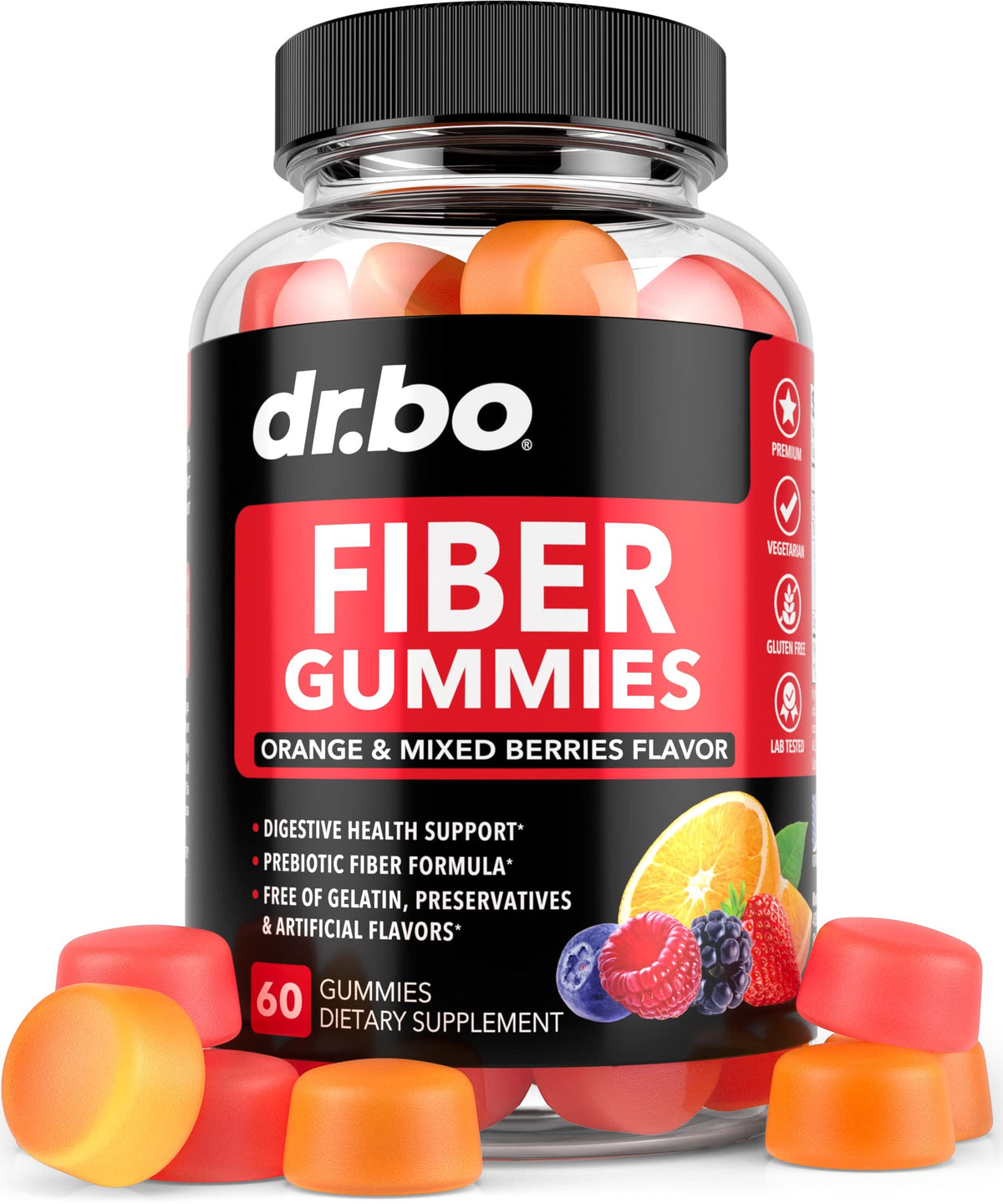 Gummies de Fibres DR. BO 60 gummies en emballage