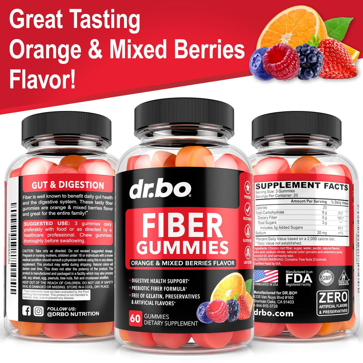 Gummies de Fibres DR. BO avec un enfant souriant