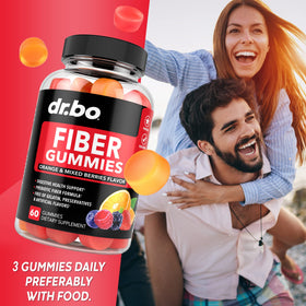 Gummies de Fibres DR. BO sur une assiette