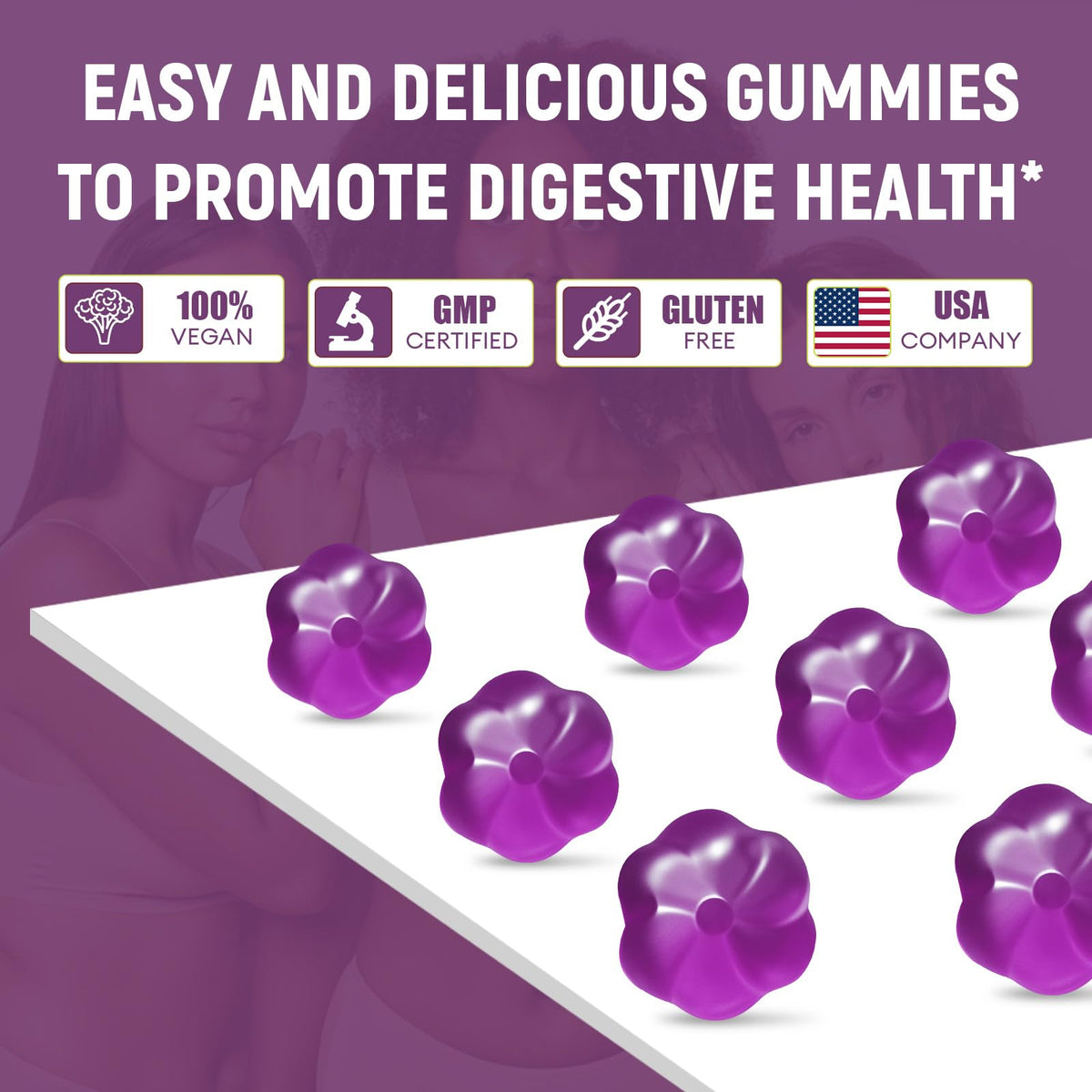 Gummies de Fibres Migcopat, portion dans une cuillère