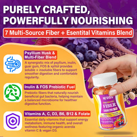Gummies de fibres NEVISS 7G, vue en gros plan des gummies
