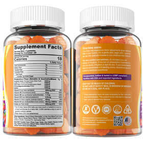 Gummies de Fibres NEVISS avec étiquette nutritionnelle