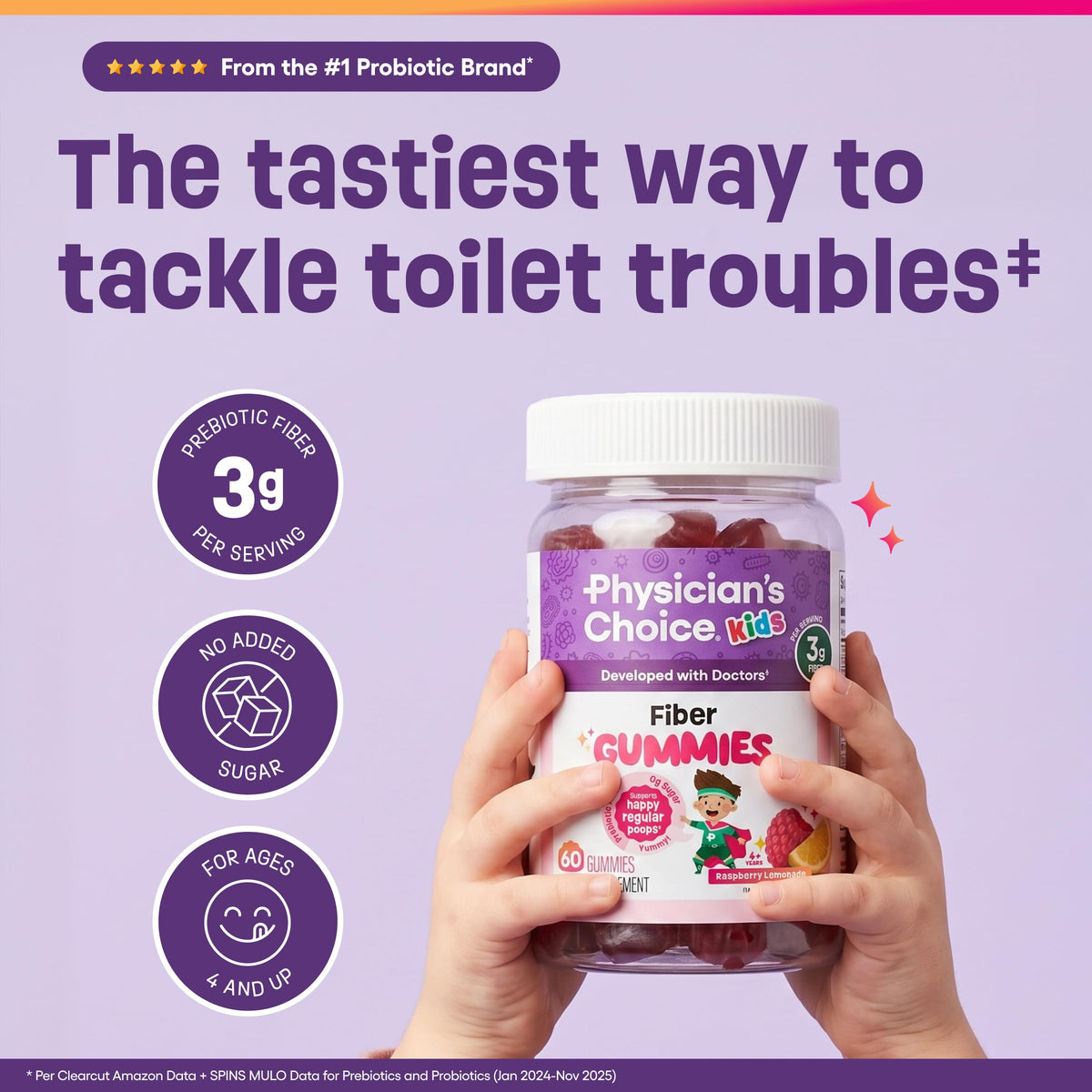 Gummies de Fibres pour Enfants de Physician's CHOICE - emballage