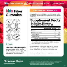 Gummies de Fibres pour Enfants de Physician's CHOICE - portion recommandée