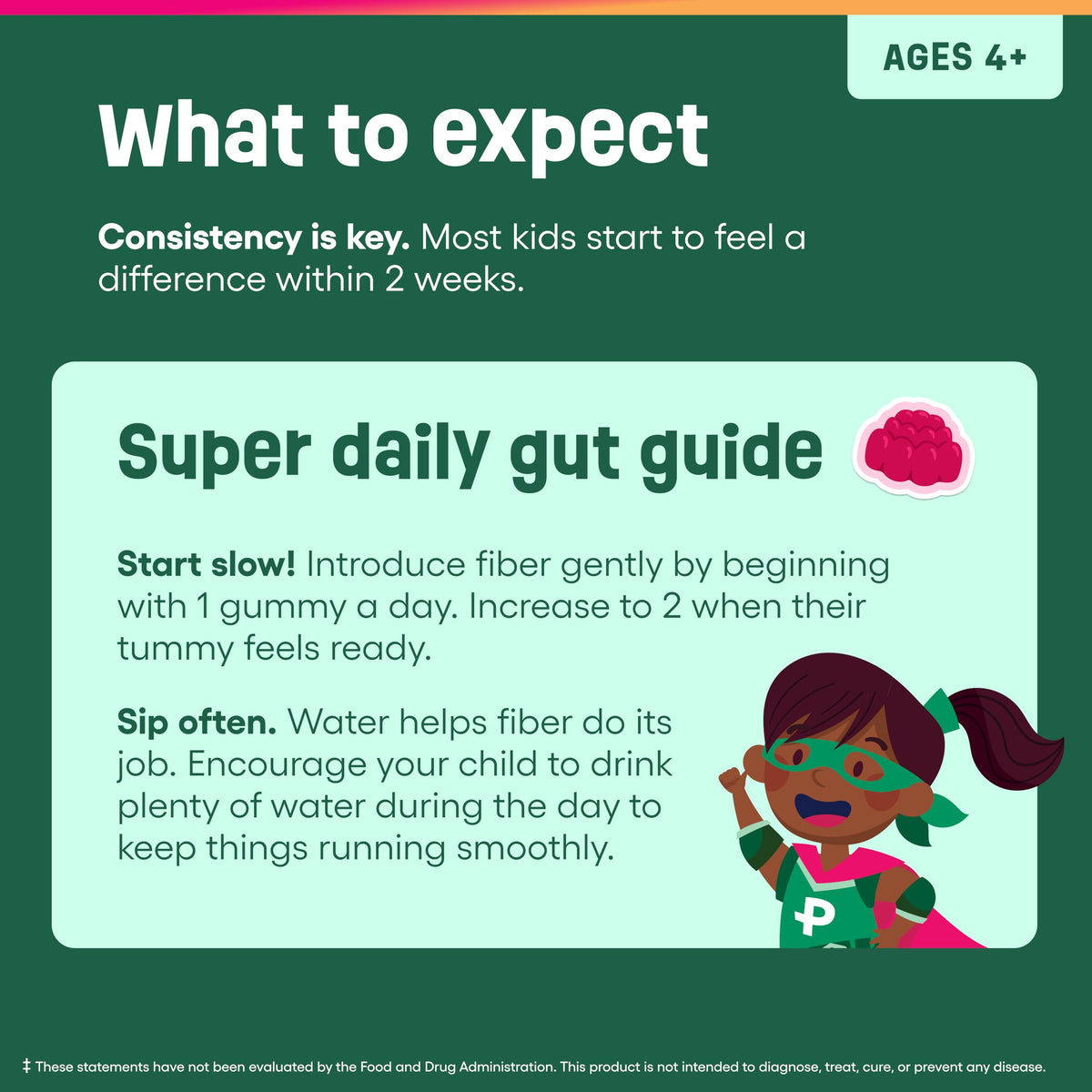 Gummies de Fibres pour Enfants de Physician's CHOICE - texture moelleuse